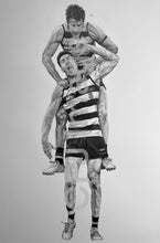 Load image into Gallery viewer, Geelong Cats - Jeremy Cameron & Isaac Smith Drawing - Prints