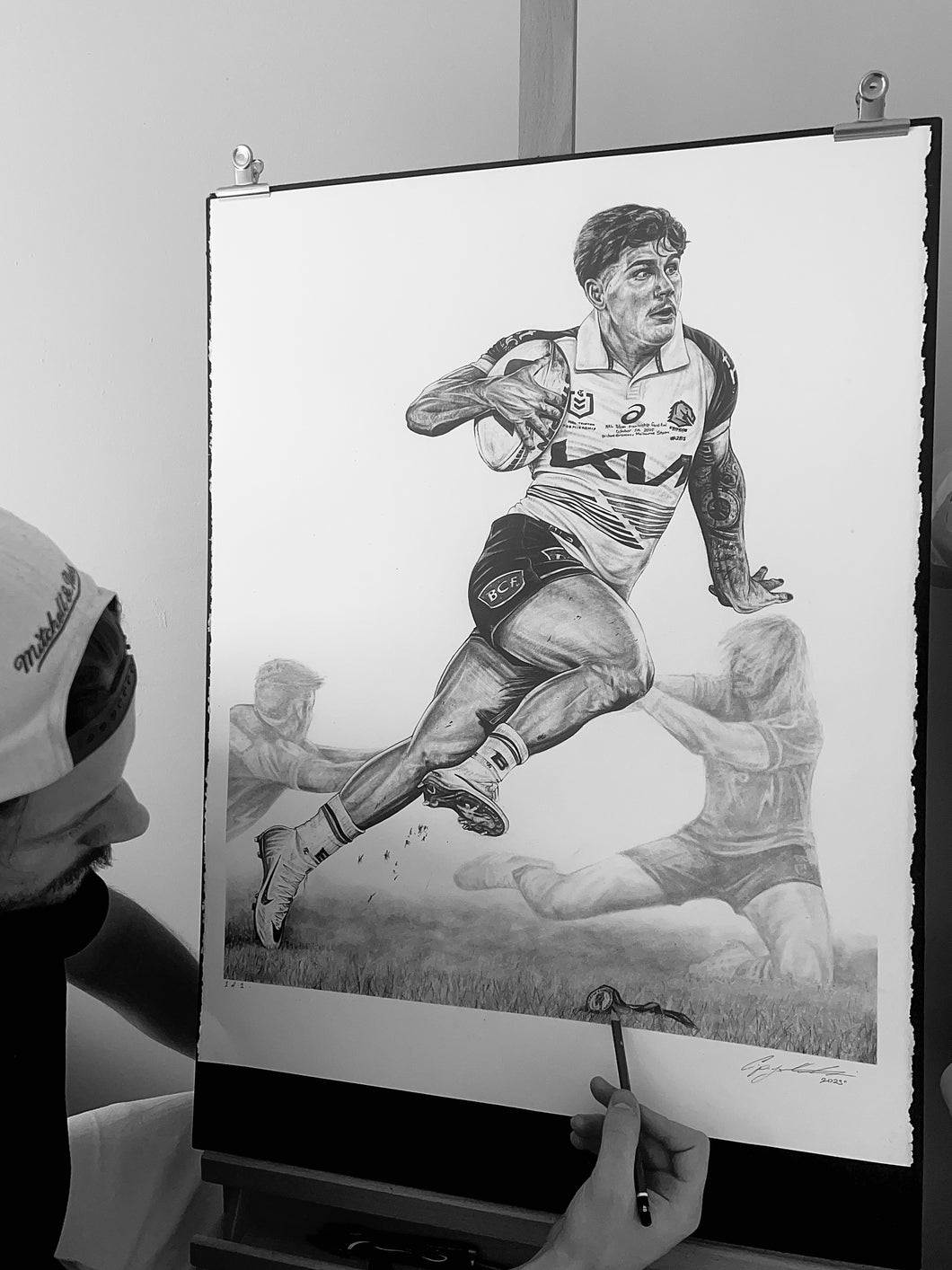 Reece Walsh Premiership Drawing - Original Artwork
