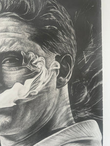 Joe Burrow w. Cigar Drawing - Original