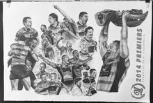 Load image into Gallery viewer, Rabbitohs 2014 Premiership Drawing - Prints

