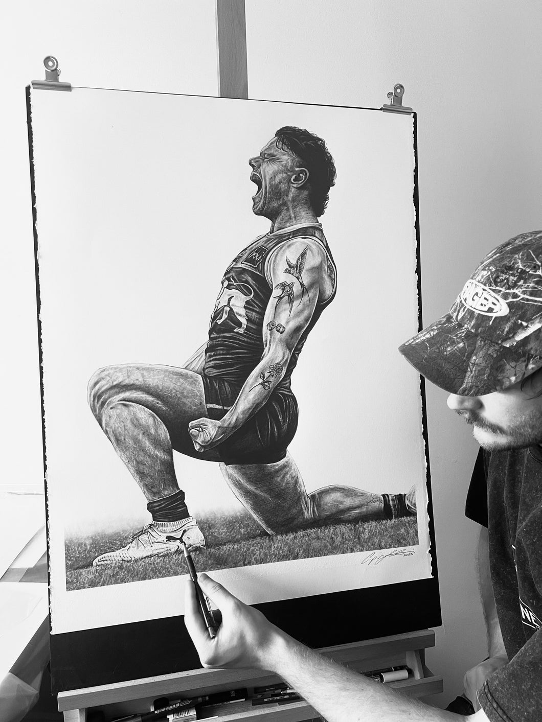 Lachie Neale Drawing - Original