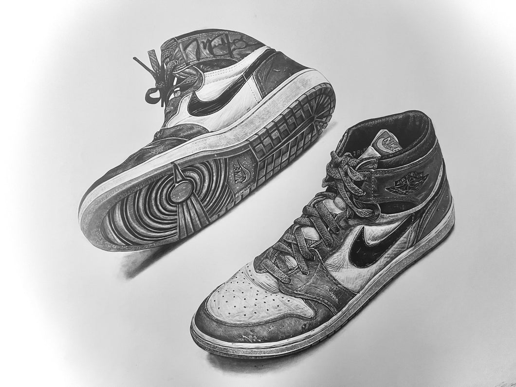 Air Jordan 1 Drawing - Prints
