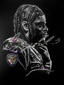 Lamar Jackson Drawing - Prints