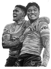 Load image into Gallery viewer, Brain To’o &amp; Nathan Cleary Drawing - Prints
